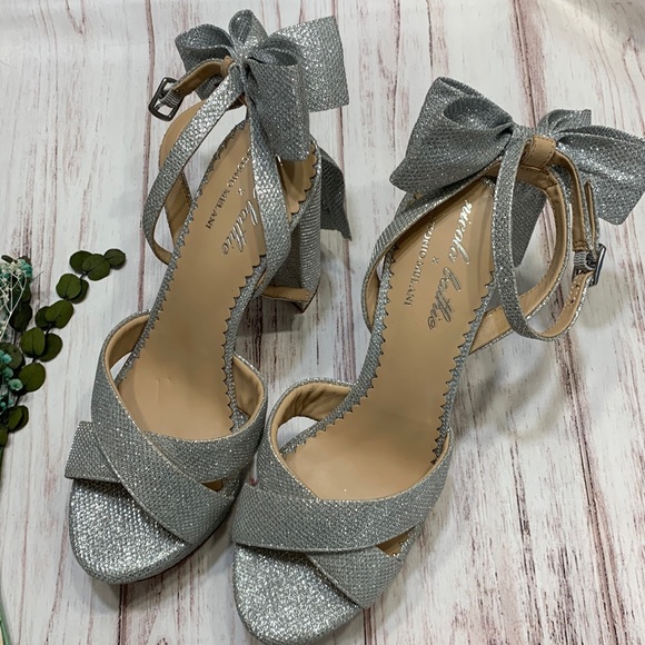 ANTONIO MELANI x Nicola Bathie Lila Bow Detail Platform Dress Sandals - Picture 11 of 13